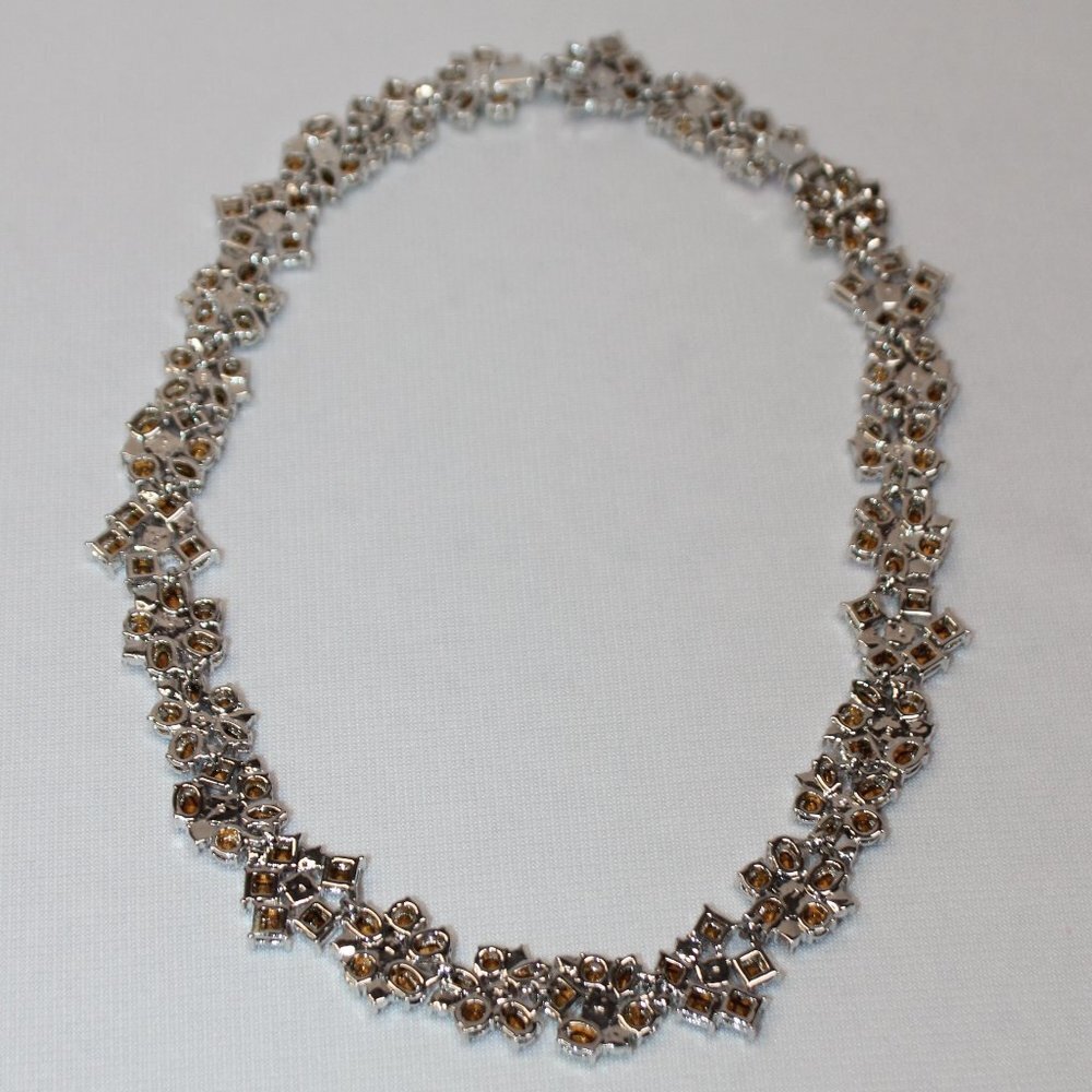 Nolan Miller Multi-Color Floral Crystal and Silver Necklace - Picture 7 of 13